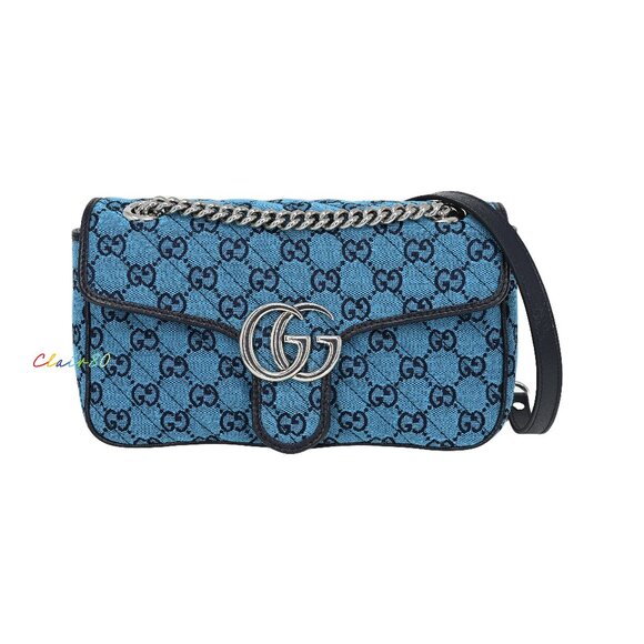 Gucci GG Marmont Multicolor Canvas Shoulder Bag - Picture 1 of 10